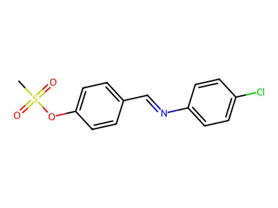 4-{[(4-Chlorophenyl)imino]methyl}phenyl methanesulfonate structure