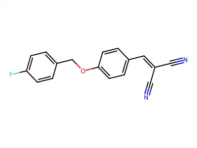 2-({4-[(4-Fluorobenzyl)oxy]phenyl}methylene)malononitrile structure