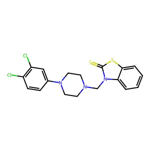 3-{[4-(3,4-dichlorophenyl)piperazino]methyl}-1,3-benzothiazole-2(3H)-thione structure