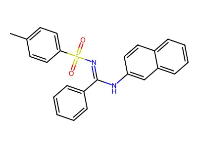 N'-(4-methylphenyl)sulfonyl-N-naphthalen-2-ylbenzenecarboximidamide structure