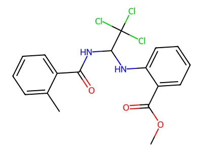 Methyl 2-({2,2,2-trichloro-1-[(2-methylbenzoyl)amino]ethyl}amino)benzoate structure