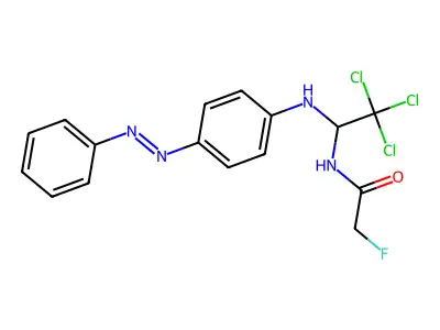 2-Fluoro-N-(2,2,2-trichloro-1-(4-phenylazo-phenylamino)-ethyl)-acetamide structure