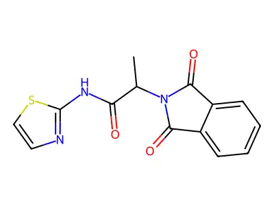 2-(1,3-dioxo-1,3-dihydro-2H-isoindol-2-yl)-N-(1,3-thiazol-2-yl)propanamide structure