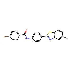 4-bromo-N-[4-(5-methyl-1,3-benzothiazol-2-yl)phenyl]benzamide structure