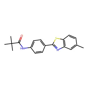 2,2-dimethyl-N-[4-(5-methyl-1,3-benzothiazol-2-yl)phenyl]propanamide structure