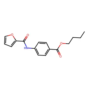 Butyl 4-(2-furylcarbonylamino)benzoate structure