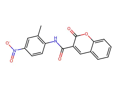 N-(2-methyl-4-nitrophenyl)-2-oxo-2H-chromene-3-carboxamide structure
