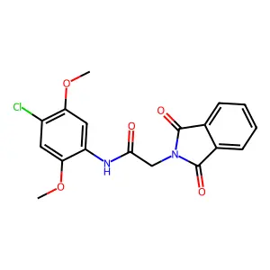 N-(4-chloro-2,5-dimethoxyphenyl)-2-(1,3-dioxoisoindol-2-yl)acetamide structure