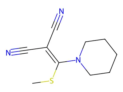 2-[Methylsulfanyl(piperidin-1-yl)methylidene]propanedinitrile structure