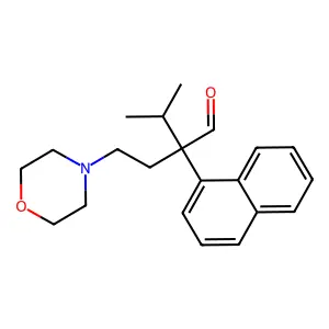 1-Naphthaleneacetaldehyde, alpha-isopropyl-alpha-(2-morpholinoethyl)- structure