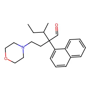 1-Naphthaleneacetaldehyde, alpha-sec-butyl-alpha-(2-morpholinoethyl)- structure