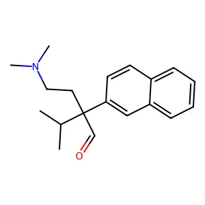 2-Naphthaleneacetaldehyde, alpha-(2-(dimethylamino)ethyl)-alpha-isopropyl- structure