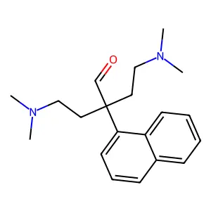 1-Naphthaleneacetaldehyde, alpha,alpha-bis(2-(dimethylamino)ethyl)- structure