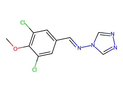 N-[(E)-(3,5-dichloro-4-methoxyphenyl)methylidene]-4H-1,2,4-triazol-4-amine structure