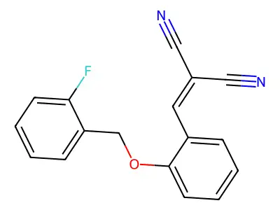 {2-[(2-Fluorobenzyl)oxy]benzylidene}propanedinitrile structure