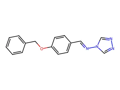 N-{(E)-[4-(benzyloxy)phenyl]methylidene}-4H-1,2,4-triazol-4-amine structure