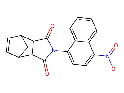 2-(4-nitronaphthalen-1-yl)-3a,4,7,7a-tetrahydro-1H-4,7-methanoisoindole-1,3(2H)-dione structure