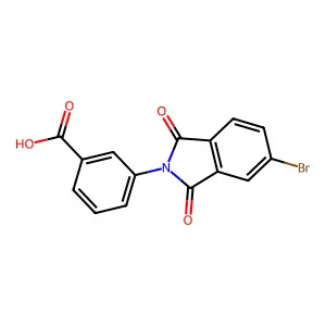 3-(5-bromo-1,3-dioxo-1,3-dihydro-2H-isoindol-2-yl)benzoic acid structure