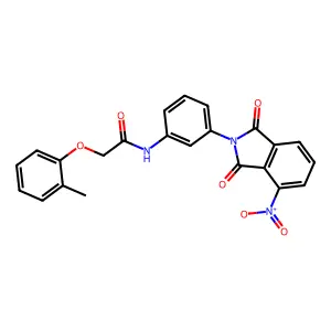 2-(2-methylphenoxy)-N-[3-(4-nitro-1,3-dioxoisoindol-2-yl)phenyl]acetamide structure