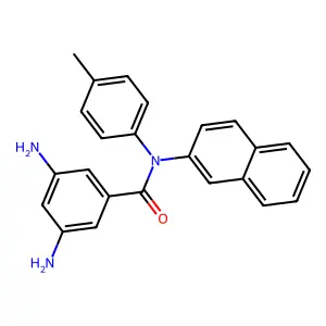 3,5-diamino-N-(4-methylphenyl)-N-naphthalen-2-ylbenzamide structure