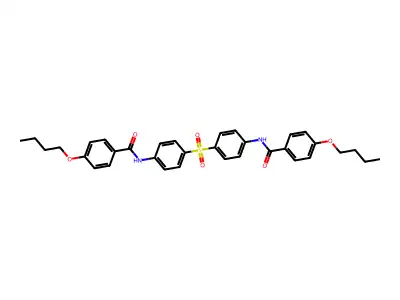 4-butoxy-N-[4-[4-[(4-butoxybenzoyl)amino]phenyl]sulfonylphenyl]benzamide structure
