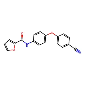 N-[4-(4-cyanophenoxy)phenyl]furan-2-carboxamide structure