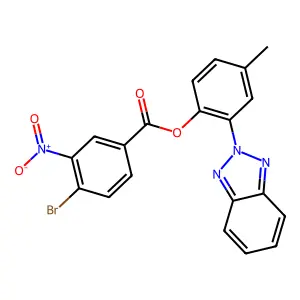 2-(2H-1,2,3-benzotriazol-2-yl)-4-methylphenyl 4-bromo-3-nitrobenzoate structure