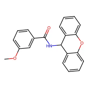 3-methoxy-N-(9H-xanthen-9-yl)benzamide structure