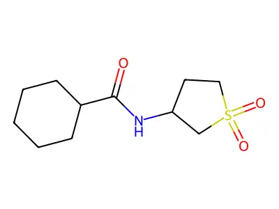 N-(1,1-dioxothiolan-3-yl)cyclohexylcarboxamide structure
