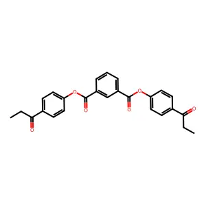 Bis(4-propanoylphenyl) benzene-1,3-dicarboxylate structure