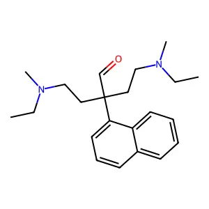 1-Naphthaleneacetaldehyde, alpha,alpha-bis(2-(N-ethyl-N-methylamino)ethyl)- structure
