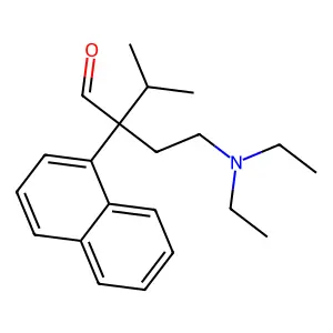 1-Naphthaleneacetaldehyde, alpha-(2-(diethylamino)ethyl)-alpha-isopropyl- structure