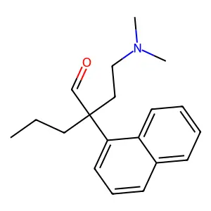1-Naphthaleneacetaldehyde, alpha-(2-(dimethylamino)ethyl)-alpha-propyl- structure