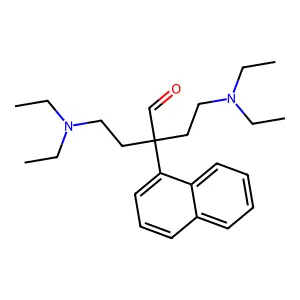 1-Naphthaleneacetaldehyde, alpha,alpha-bis(2-(diethylamino)ethyl)- structure