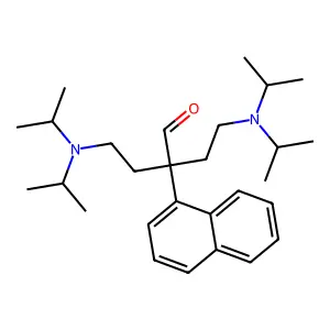1-Naphthaleneacetaldehyde, alpha,alpha-bis(2-(diisopropylamino)ethyl)- structure