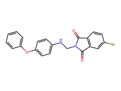 5-Bromo-2-[(4-phenoxyanilino)methyl]isoindole-1,3-dione structure