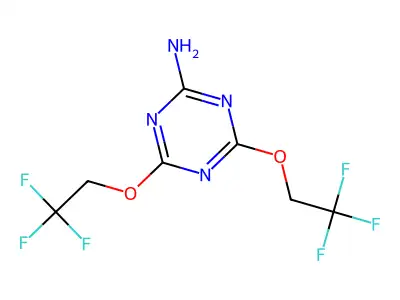 4,6-Bis(2,2,2-trifluoroethoxy)-1,3,5-triazin-2-amine structure
