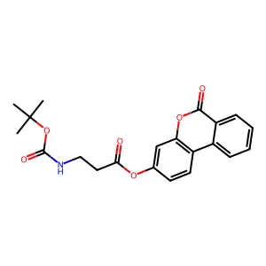 6-oxo-6H-benzo[c]chromen-3-yl N-(tert-butoxycarbonyl)-beta-alaninate structure