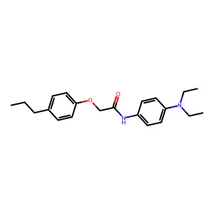N-[4-(diethylamino)phenyl]-2-(4-propylphenoxy)acetamide structure