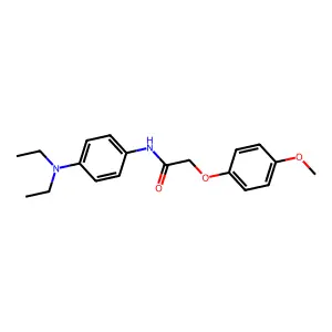 N-[4-(diethylamino)phenyl]-2-(4-methoxyphenoxy)acetamide structure