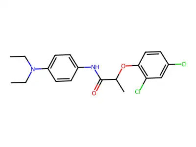 2-(2,4-dichlorophenoxy)-N-[4-(diethylamino)phenyl]propanamide structure