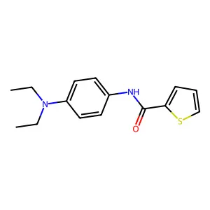 N-[4-(diethylamino)phenyl]thiophene-2-carboxamide structure