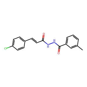 N'-[3-(4-chlorophenyl)prop-2-enoyl]-3-methylbenzohydrazide structure