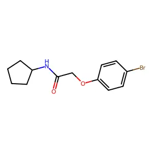 2-(4-bromophenoxy)-N-cyclopentylacetamide structure