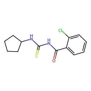 2-氯-N-(环戊基氨基硫代甲酰基)苯甲酰胺 structure