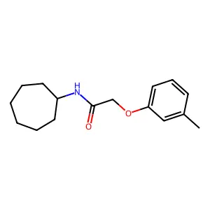 N-环庚基-2-(3-甲基苯氧基)乙酰胺 structure