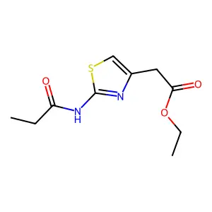 Ethyl 2-[2-(propanoylamino)-1,3-thiazol-4-yl]acetate structure