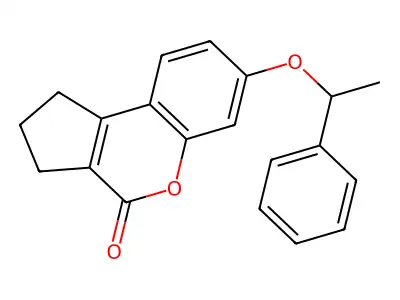 7-(1-phenylethoxy)-2,3-dihydrocyclopenta[c]chromen-4(1H)-one structure
