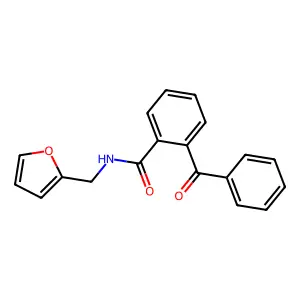 2-benzoyl-N-(furan-2-ylmethyl)benzamide structure