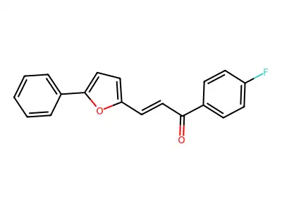 1-(4-Fluorophenyl)-3-(5-phenylfuran-2-yl)prop-2-en-1-one structure